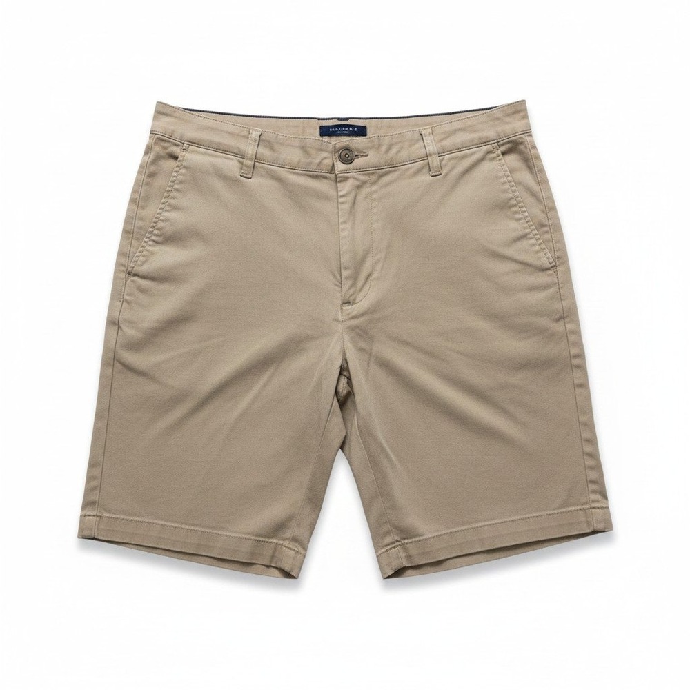 Nautica 34W Tan Chino Shorts Classic‎ Fit Casual Preppy Mens